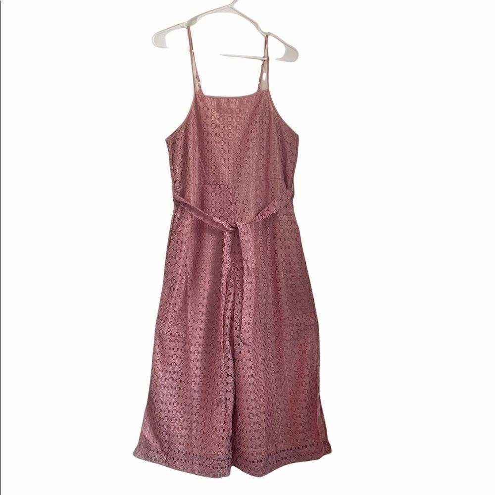 LINE & DOT Sleeveless Belted Pink Jumpsuit.Sz S,M - Picture 5 of 14